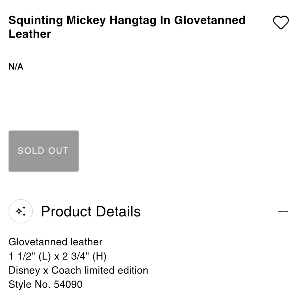 3 Coach X Mickey Mouse Hangtag Set - Picture 4 of 5
